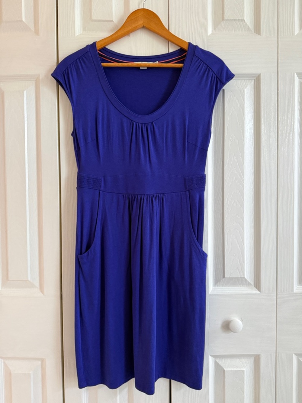 Boden Purple Tank with Coral and Navy Trim